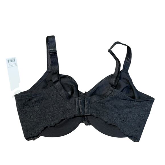 Dominique Lena Bra Women 36 F Soft Sexy Lace Minimizer Back Smoothing Black Lace - Picture 5 of 8